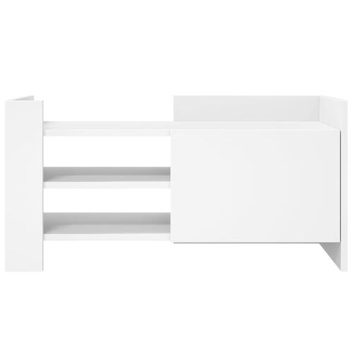 Tv-bord 80x35x40 cm konstrueret træ hvid