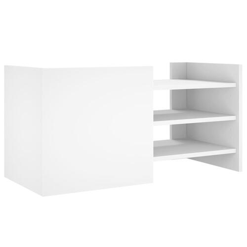 Tv-bord 80x35x40 cm konstrueret træ hvid
