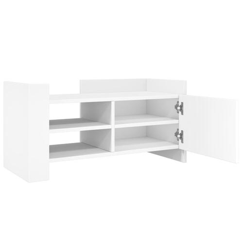 Tv-bord 80x35x40 cm konstrueret træ hvid