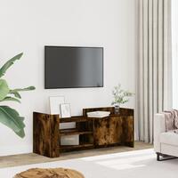 Tv-bord 100x35x40 cm konstrueret træ røget egetræsfarve