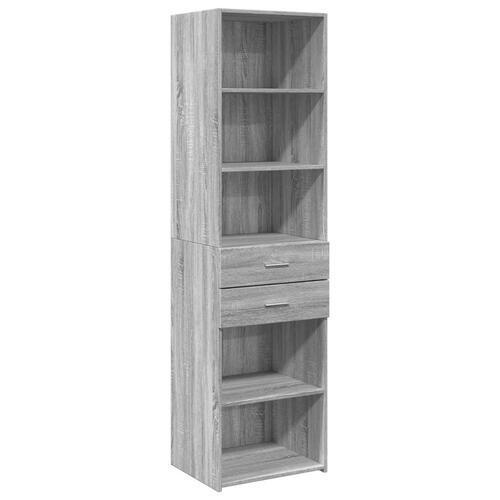 Skab 50x42,5x185 cm konstrueret træ sonoma-eg