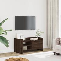 Tv-bord 80x35x40 cm konstrueret træ brun egetræsfarve