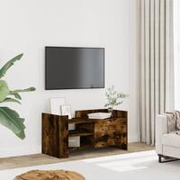 Tv-bord 80x35x40 cm konstrueret træ røget egetræsfarve