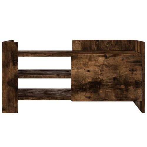 Tv-bord 80x35x40 cm konstrueret træ røget egetræsfarve