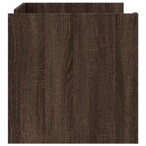 Sofabord 100x50x50 cm konstrueret træ brunt eg