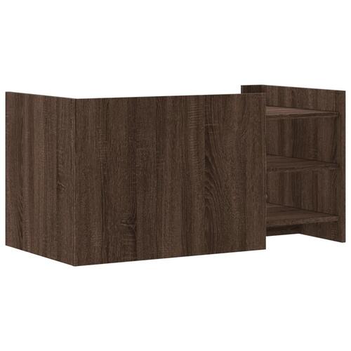 Sofabord 100x50x50 cm konstrueret træ brunt eg