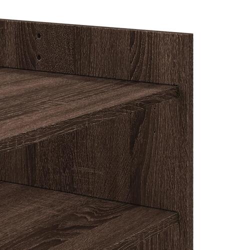 Sofabord 100x50x50 cm konstrueret træ brunt eg