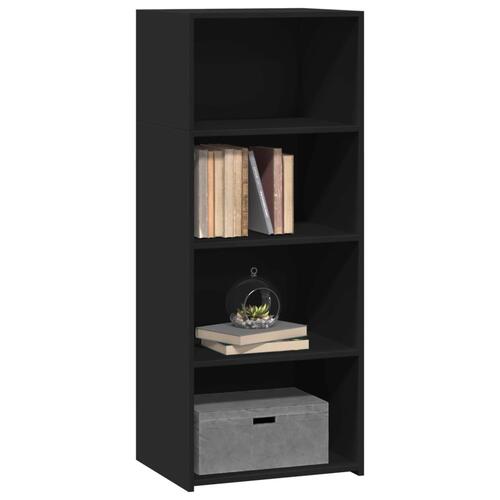 Reol 50x41x124 cm konstrueret træ sort