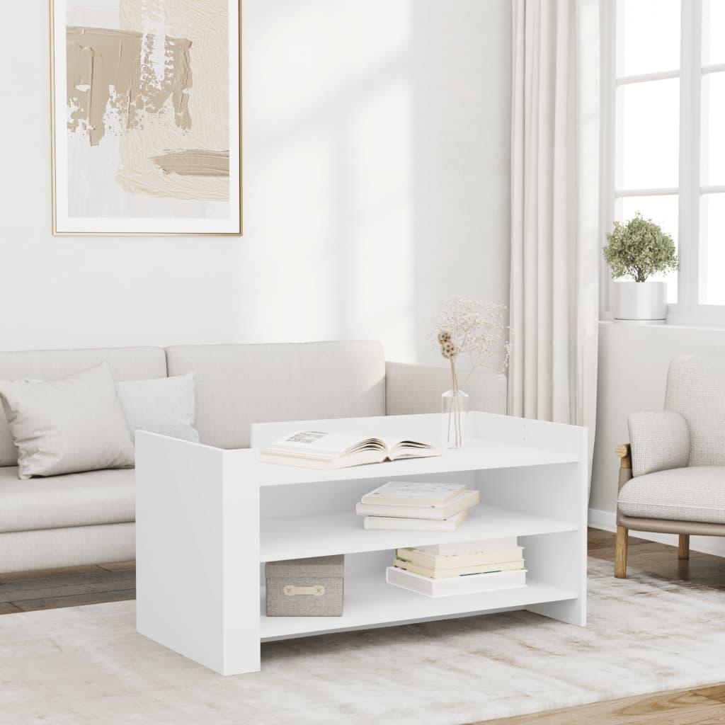 Sofabord 100x50x50 cm konstrueret træ hvid
