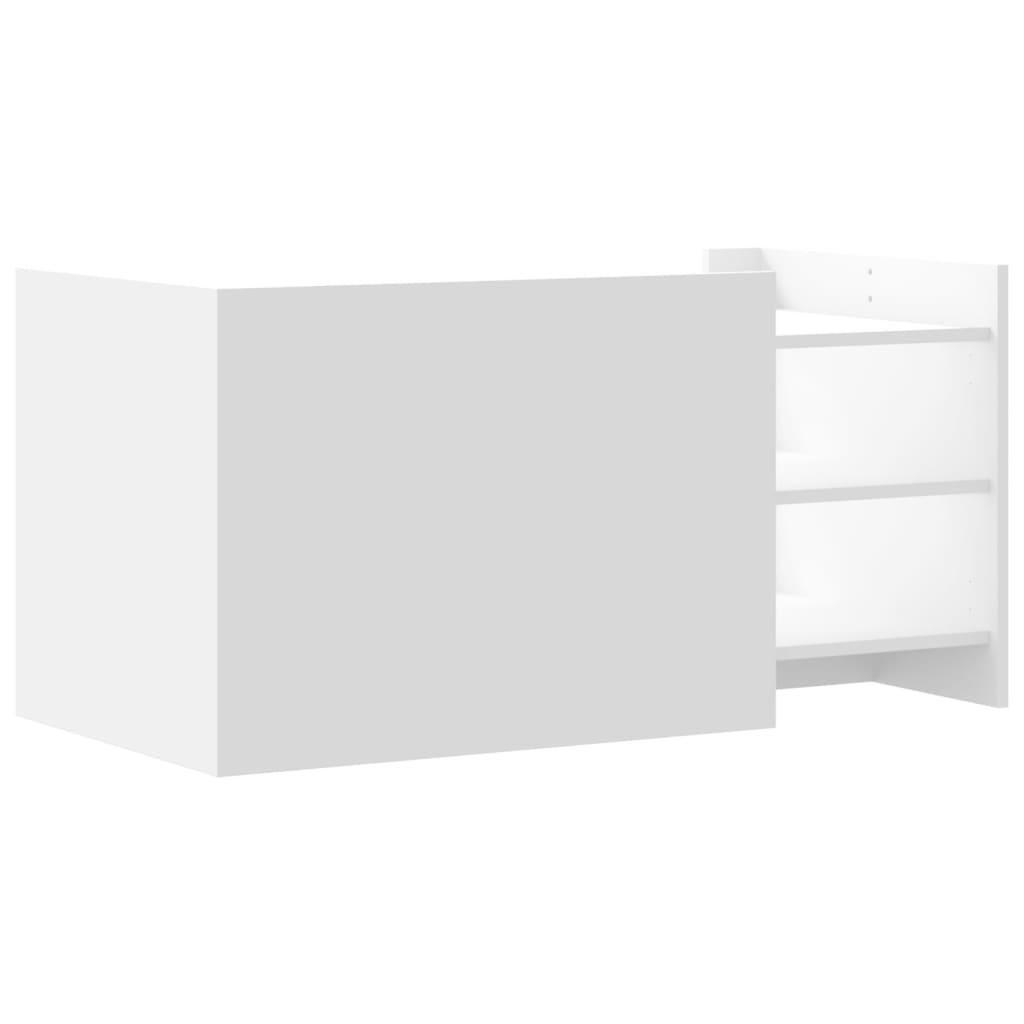 Sofabord 100x50x50 cm konstrueret træ hvid