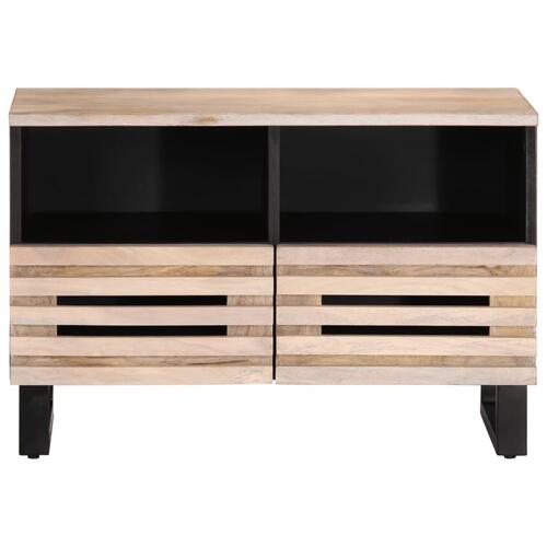 Tv-bord 70x34x46 cm massivt mangotræ hvid