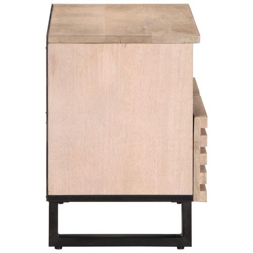 Tv-bord 70x34x46 cm massivt mangotræ hvid