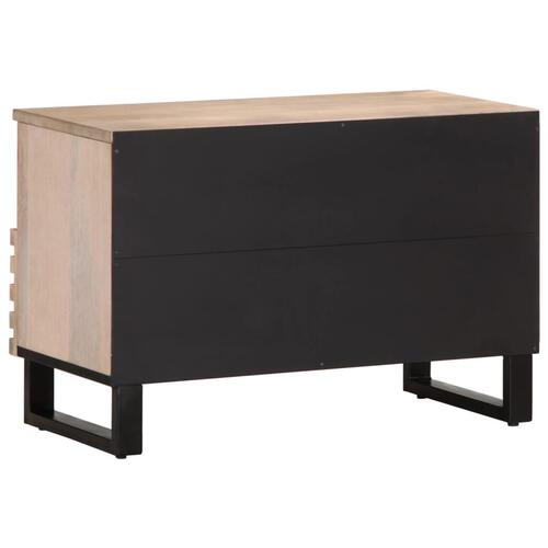 Tv-bord 70x34x46 cm massivt mangotræ hvid