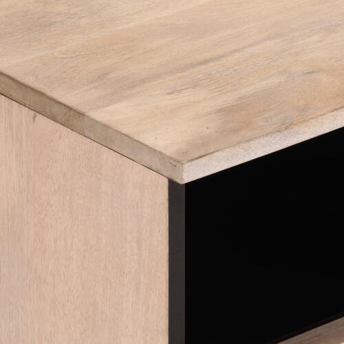 Tv-bord 70x34x46 cm massivt mangotræ hvid