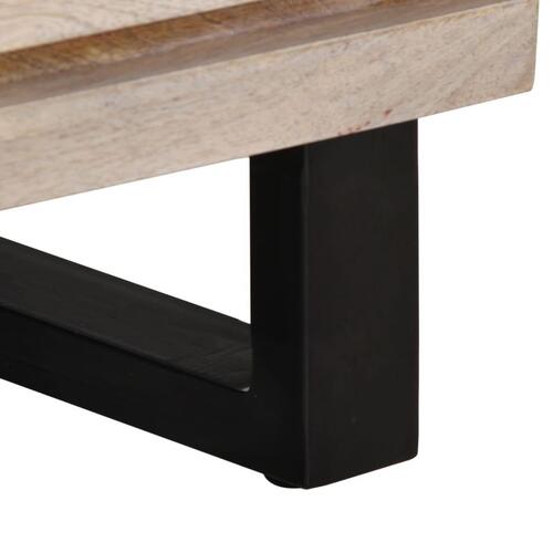 Tv-bord 70x34x46 cm massivt mangotræ hvid