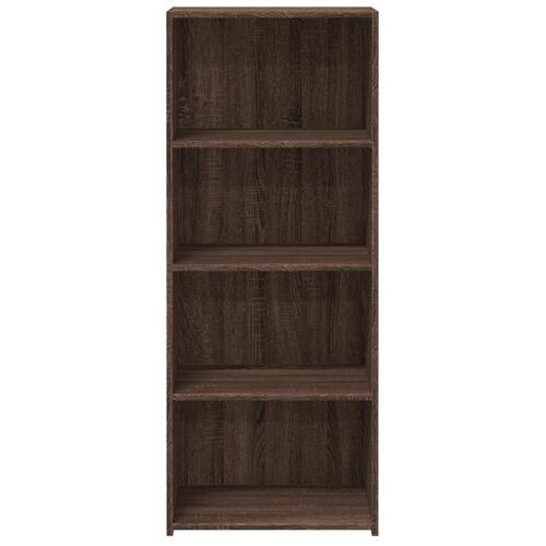 Reol 50x41x124 cm konstrueret træ brun egetræsfarve