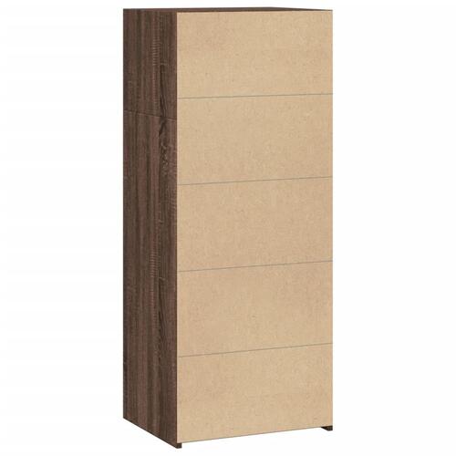 Reol 50x41x124 cm konstrueret træ brun egetræsfarve