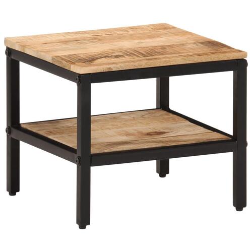 Sofabord 35x35x30 cm massivt ru mangotræ
