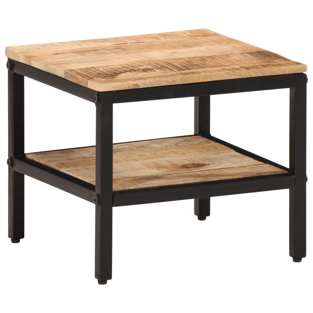 Sofabord 35x35x30 cm massivt ru mangotræ