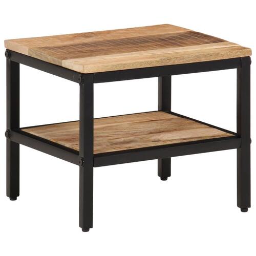 Sofabord 35x35x30 cm massivt ru mangotræ