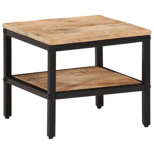 Sofabord 35x35x30 cm massivt ru mangotræ