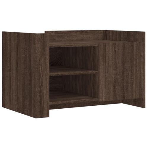 Sofabord 80x50x50 cm konstrueret træ brun egetræsfarve