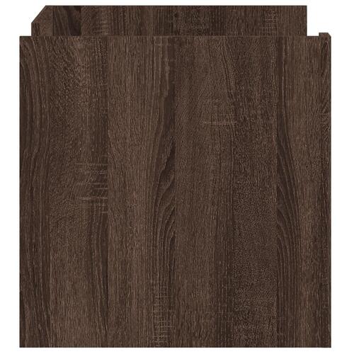 Sofabord 80x50x50 cm konstrueret træ brun egetræsfarve