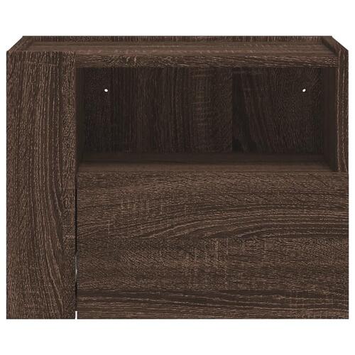 Væghængt sengebord 45x30x35 cm brun egetræsfarve
