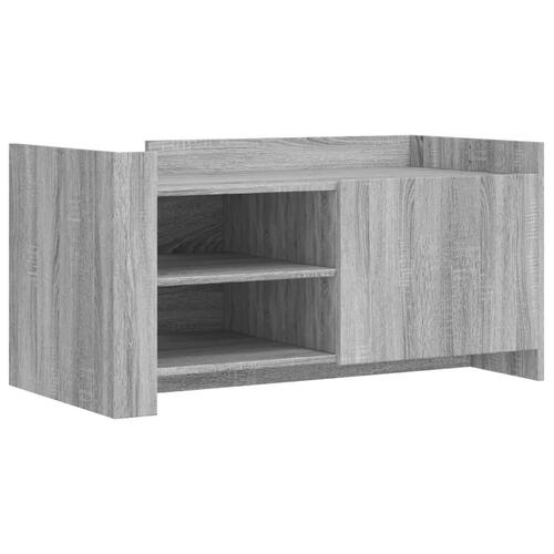 Sofabord 100x50x50 cm konstrueret træ grå sonoma-eg