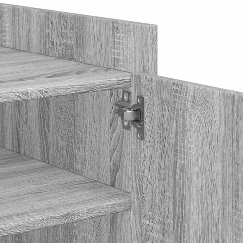 Sofabord 100x50x50 cm konstrueret træ grå sonoma-eg