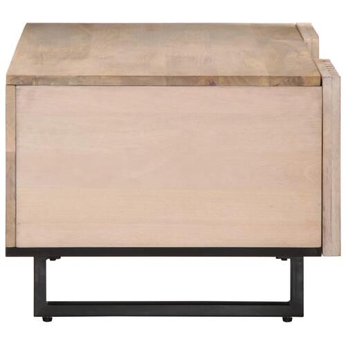 Sofabord 100x55x40 cm massivt mangotræ hvid