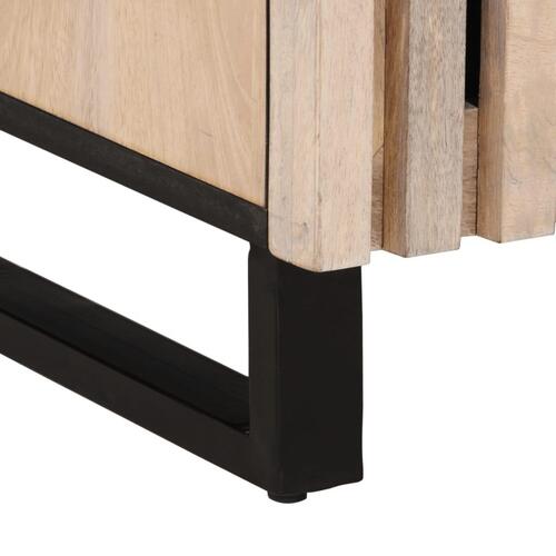 Sofabord 100x55x40 cm massivt mangotræ hvid