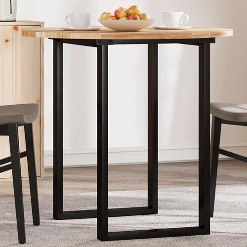 Bordplade Ø80x2 cm rund massivt akacietræ