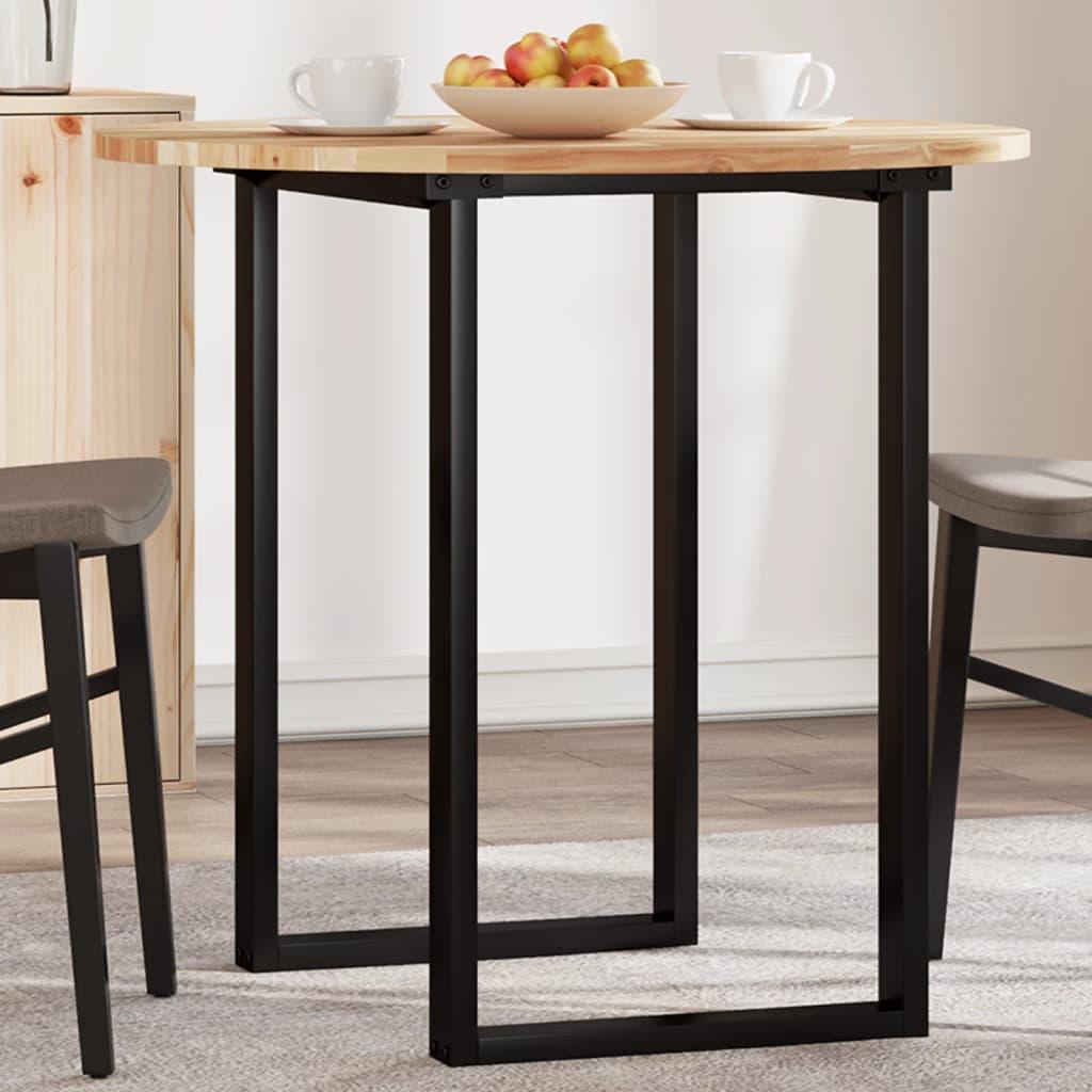 Bordplade Ø80x2 cm rund massivt akacietræ