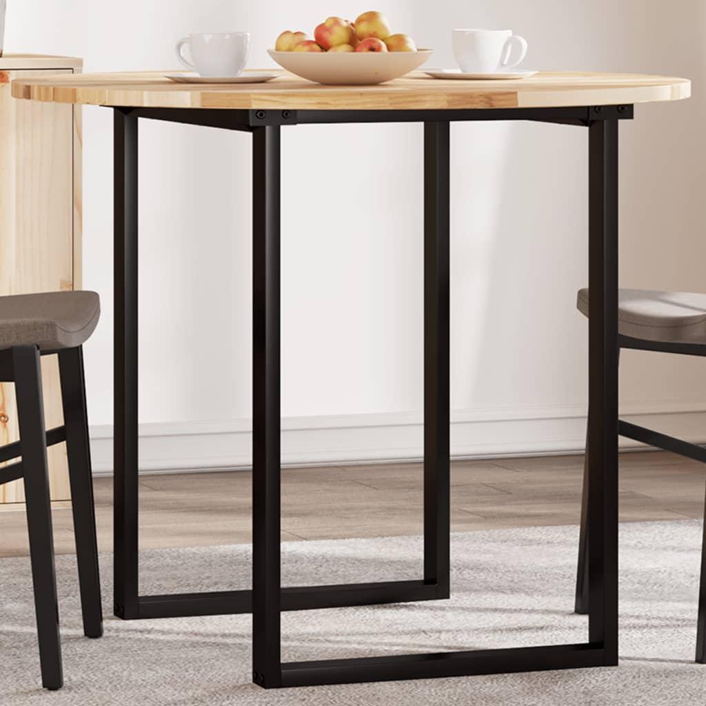 Bordplade Ø90x2 cm rund massivt akacietræ