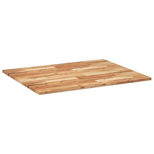 Bordplade 100x80x2 cm rektangulær massivt akacietræ