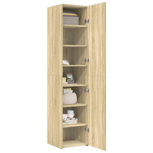 Højskab 40x42,5x185 cm konstrueret træ sonoma-eg