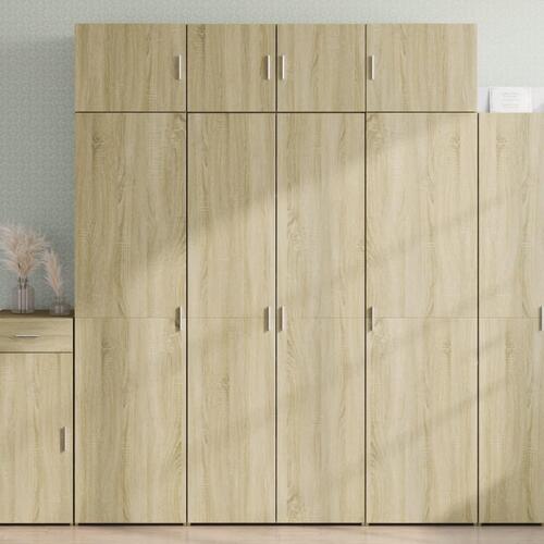 Skab 80x42,5x185 cm konstrueret træ sonoma-eg