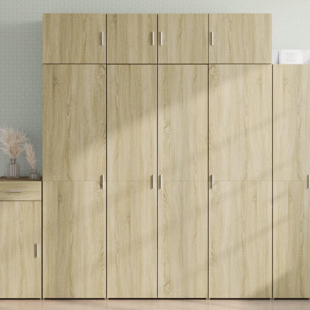 Skab 80x42,5x185 cm konstrueret træ sonoma-eg