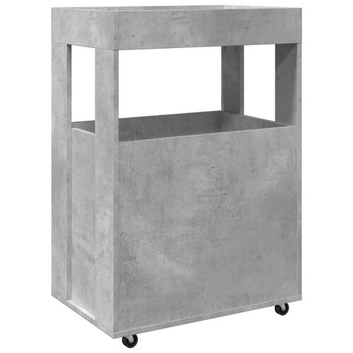 Barvogn 60x39,5x89 cm konstrueret træ betongrå