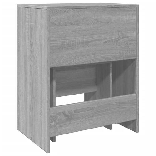 Kosmetikbord med skammel 60x40x113,5 cm grå sonoma-eg