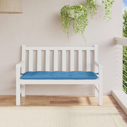 Bænkhynde til havebænk 120 x 50 x 7 cm - meleret blå