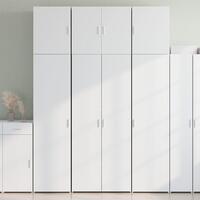 Skab 80x42,5x249 cm konstrueret træ hvid
