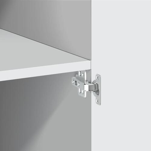 Skab 80x42,5x249 cm konstrueret træ hvid