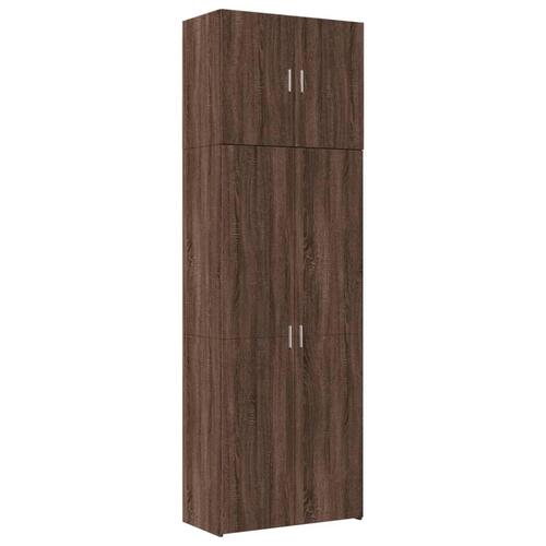 Skab 80x42,5x249 cm konstrueret træ brun egetræsfarve