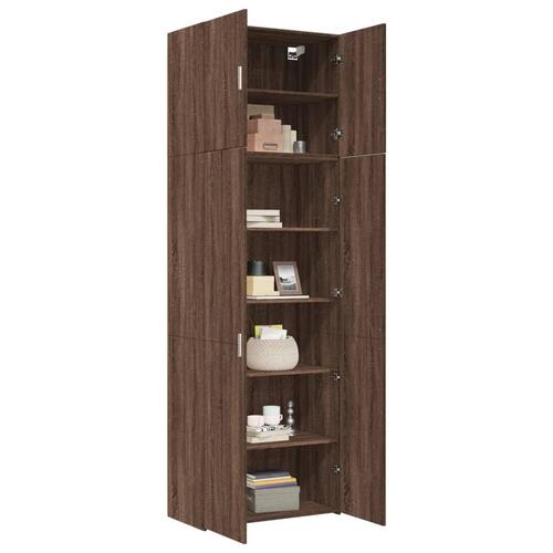Skab 80x42,5x249 cm konstrueret træ brun egetræsfarve