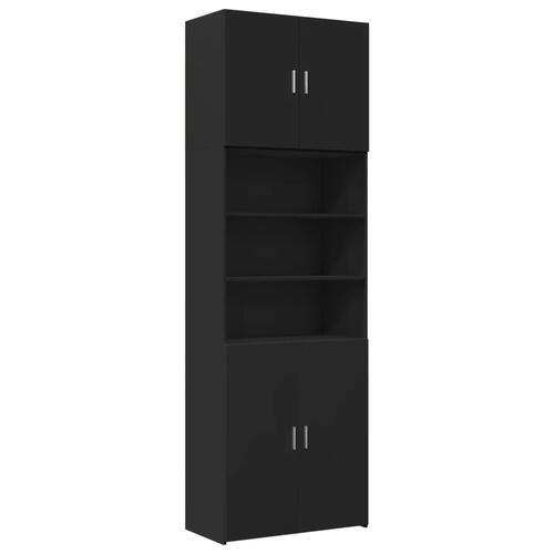 Skab 80x42,5x249 cm konstrueret træ sort