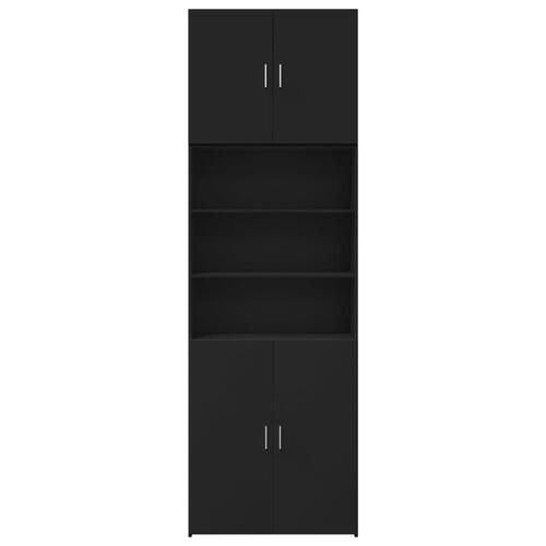 Skab 80x42,5x249 cm konstrueret træ sort