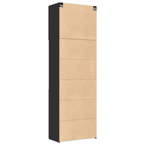 Skab 80x42,5x249 cm konstrueret træ sort