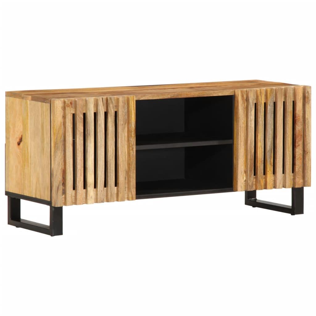 Tv-bord 105x34x46 cm massivt ru mangotræ